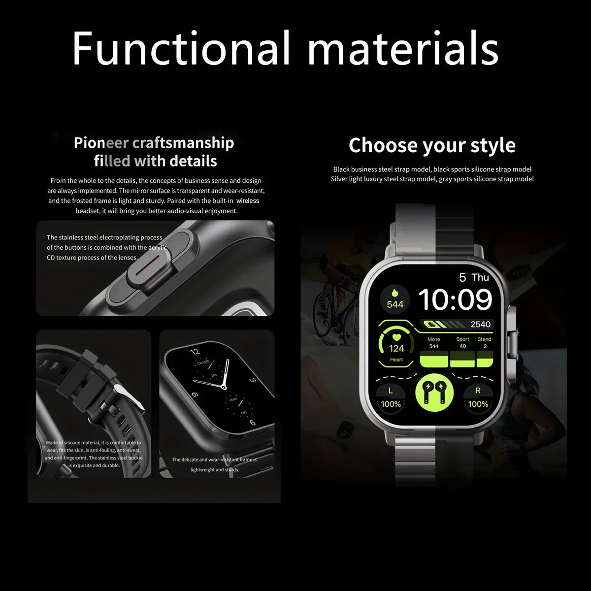 Smartwatch with Wireless Earbuds
