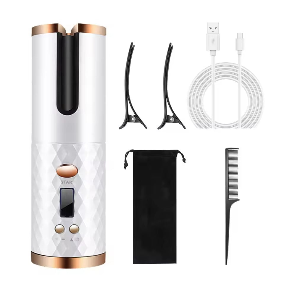 Portable Automatic Wireless USB Charging Mini Curling Iron